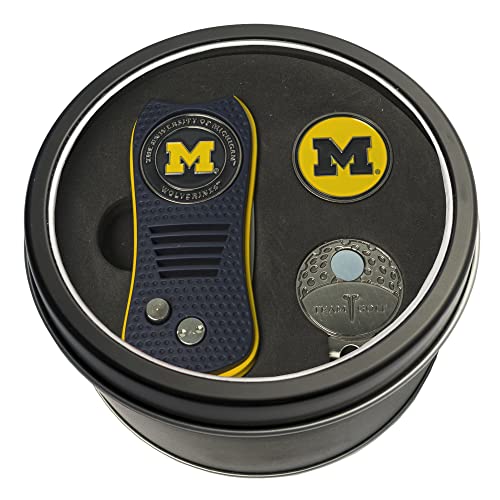 Team Golf NCAA Michigan Wolverines Tin Gift Set Retractable