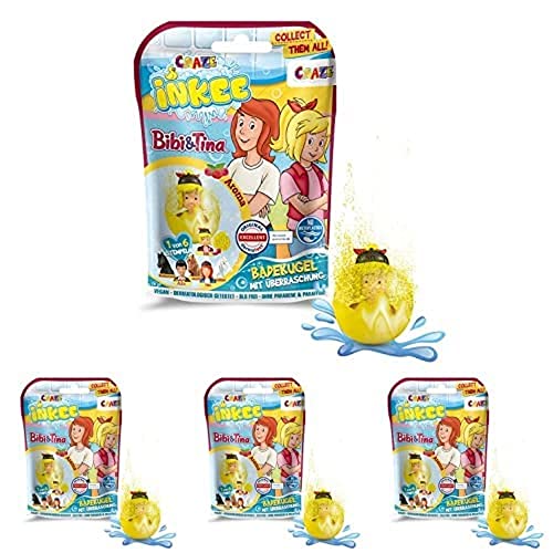 CRAZE Spaßbad Bibi Blocksberg Bibi&Tina INKEE Verhexte Duft Badekugel mit Überraschung BIBI & Tina 12468, bunt, 4er Pack