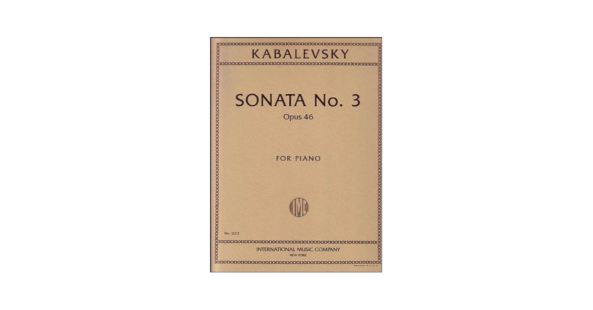 Kabalevsky: Sonata No. 3, Opus 46 - Piano Solo