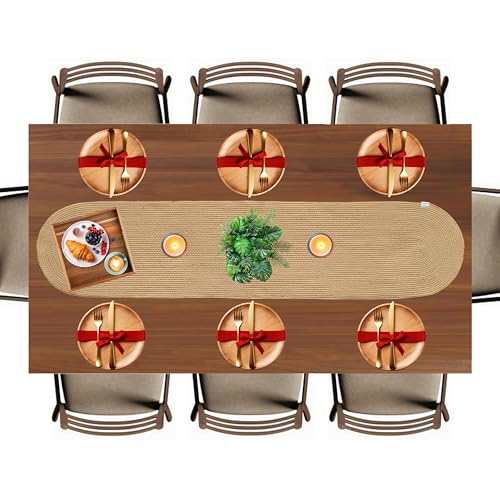 Image of Dining Table Runner for 6 Seater | Table Runners for Living Room | Cotton Runner for Centre Table | Side Table Cover | Runner for Dining | Home Center Table Runner (137 X 30 Centimeter)