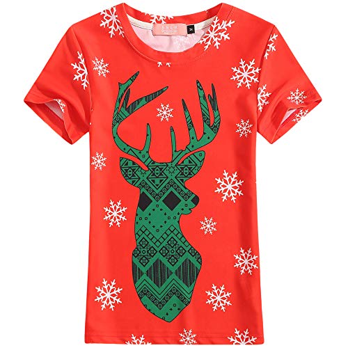 SSLR-Youth-Big-Girls-Ugly-Christmas-Shirts-Funny Tee Shirts Crew Neck Lightweight Causal