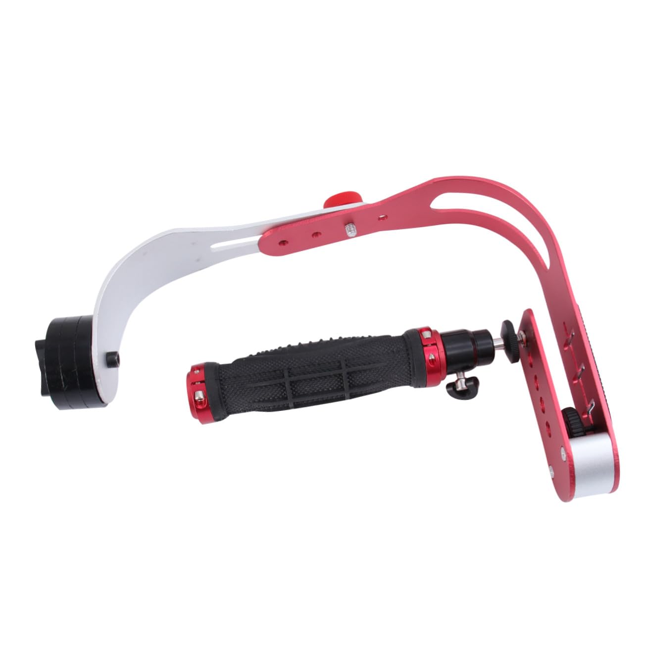 Stabilizzatore Fotocamera Video Portatile Rosso in Lega di Alluminio | Camera e Dv, Movimento Fluido e Preciso, Viaggio e Riprese da Angolazioni Basse