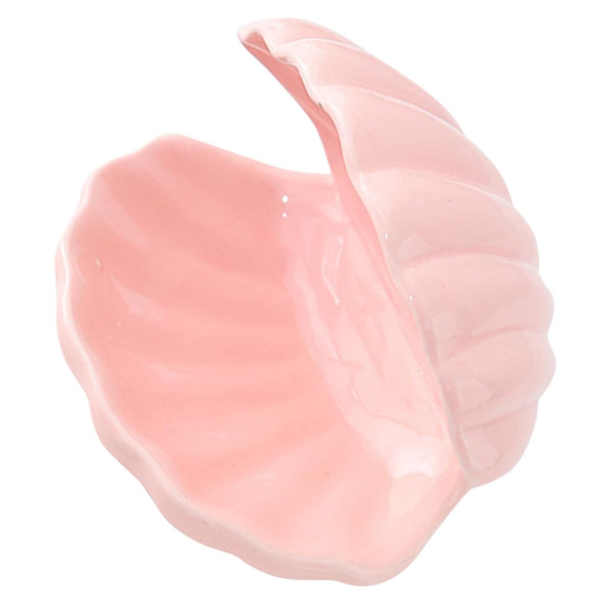 Operitacx 3 Piezas Joyero de Cerámica Rosa en Forma de Concha para Joyas y