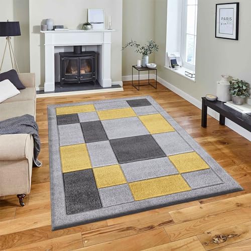 renoazul® Geometric Large Area Rugs With Jute Backing, 200x290 Cm, Havana Black Red, Medium Pile Washable Carpet For Living And Dining Room.