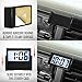 Betus Upgraded Car Digital Clock with Backlight – Stick-On or Clip-On Clock for Dashboard & Air Vent – Large Time & Day Display – Easy to Install – Compact Size – Black, 1 Pack