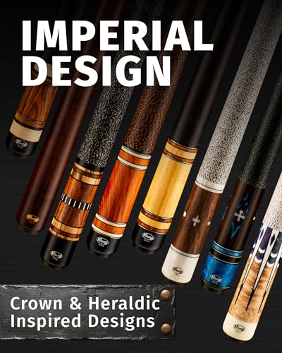 Viking Cues Impero taco de billar de arce Hard Rock con punta de cuero miniatura 5
