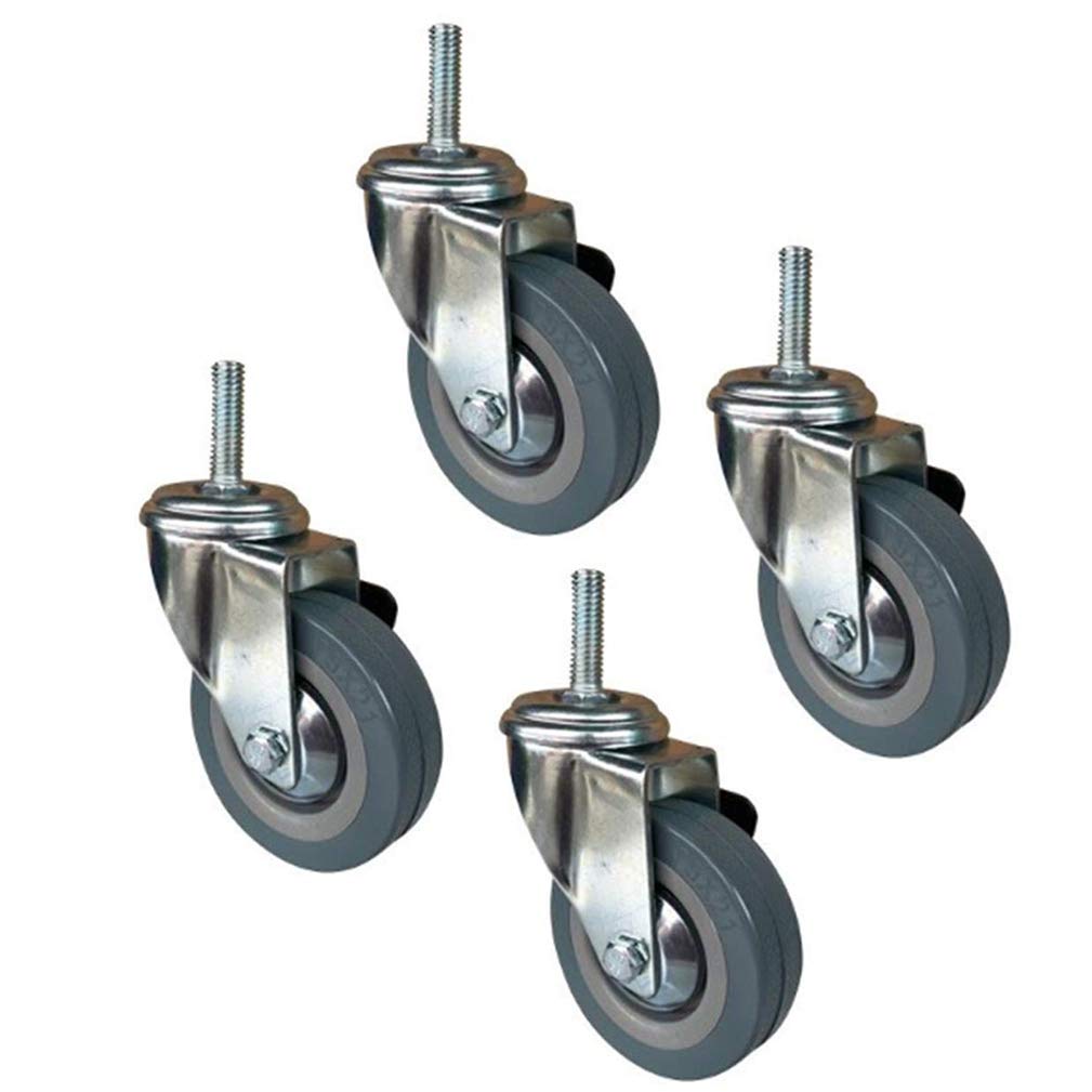 GBRJUYF Heavy Duty 3/4" Swivel Caster Wheels - 800 lbs Capacity, Lockable & No Noise - Set of 4 Transport Casters for Furniture, Shopping Carts, Trolleys, Office Use