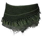 Size:L (40) Superkurzer Lagenrock mit Stickerei, Fransen und einer kleinen Tasche für die wichtigsten Dinge