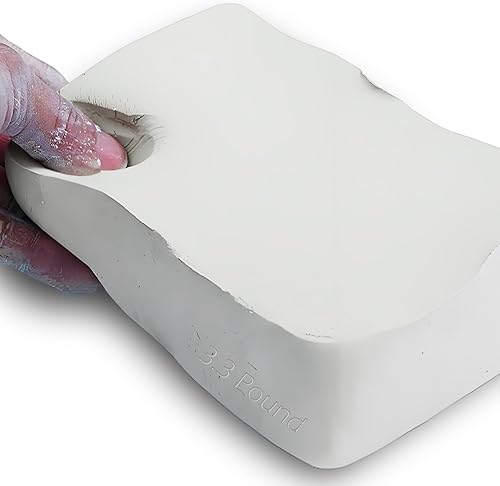 ReArt Arcilla de modelado Air Dry de 3.3 libras, para esculpir, lanzamiento de ruedas, construcción a mano, arcilla de modelado multiusos (blanco)