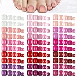 Maitys 720 Pcs Press on Toenails Fake Toe Nails Short Square Solid Full Cover Acrylic for Women (Mixed Color)(Mixed Colors)