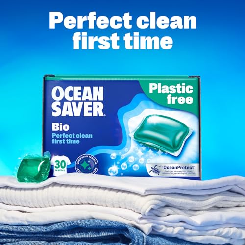 OceanSaver Eco Bio Laundry Detergent Washing Pods - 30 Washes | The Perfect Clean | Skin Friendly, Biodegradable & Scented Capsules | Removes Tough Stains | Vegan, Plastic-Free & Cruelty-Free - Image 3