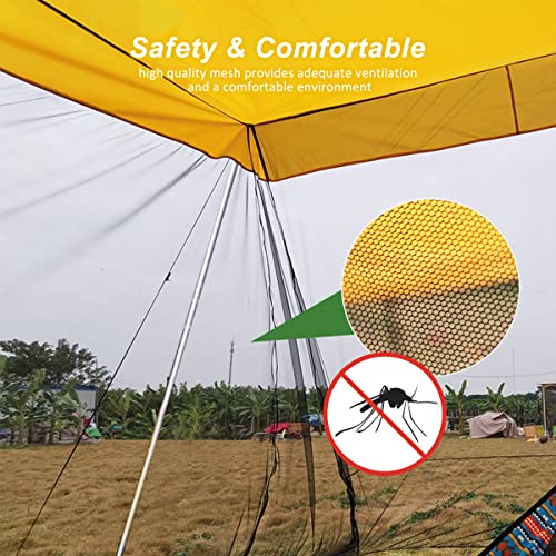 Car Awning Sun Shelter Suv Rear Tent,Portable Waterproof Roof Top Tent For Suv Minivan Hatchback Camping Outdoor Travel,3-4 Person,114"X78.7"X78.7"(Yellow) #TOP3