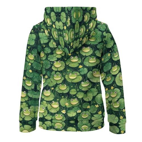 Sweat à capuche grenouille avec cordon réglable et manches longues confort