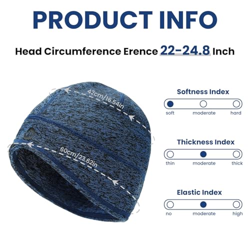 Image of WANDER Skull Cap Running Beanie Lightweight Thermal Helmet Liner for Men | Soft Fleece Lining Locks Warmth,Moisture & Sweat Wicking,4-Way Stretch Fits Snugly,Versatile For Skiing,Cycling,Sports