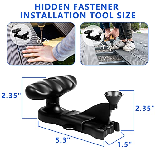 Hideaway Hidden Fastener Installation Tool, Compatible with Trex Hidden Fasteners, Installing Decking Boards Hidden Fastener in One Step, Included Star Drive Bit. Fast&efficient Installation Decking. - Thumbnail 3