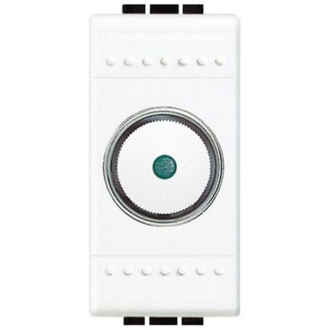 BTicino N4402N Dimmer a Manopola Resistivo 500 W con Deviatore, Bianco