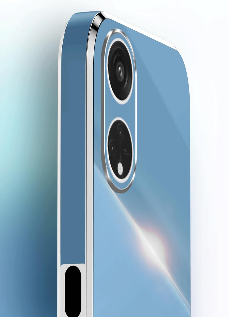 WBWONE Cover Per OPPO A78 4G - Custodia Morbida In Silicone TPU Con Bordo Dorato - Antigraffio E Antiurto - Verde