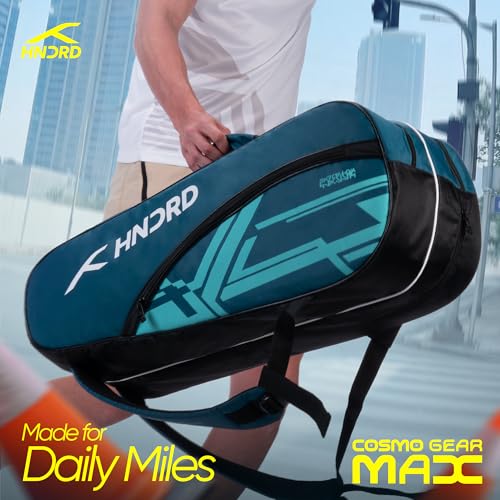 Image of Hundred CosmoGear Max Kit Bag with Dual Climate-Control Compartments | Dedicated Shoe Pocket | Ergonomic Back Straps|for Professional Play |Ideal for Men & Women (Teal Blue)