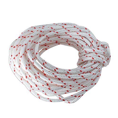 Recoil Starter Rope Pull Cord 10-Meter(Diameter:4.5mm) Compatible with Stihl Husqvarna Poulan Lawn Mower Chainsaw String Trimmer Edger Brush Cutter Engine Parts
