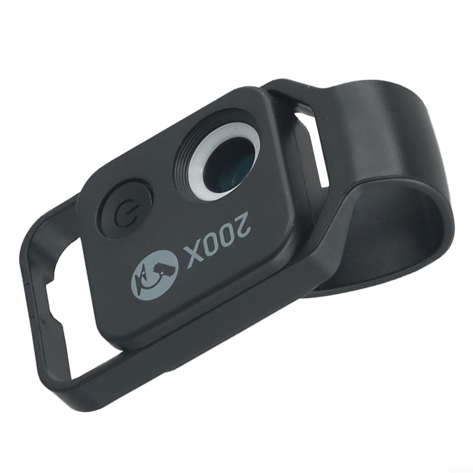 Microscopio de teléfono móvil 200X Lupa HD con lente CPL, cámara de inspección portátil USB-C recargable para monedas, sellos piel 68x35mm (negro)