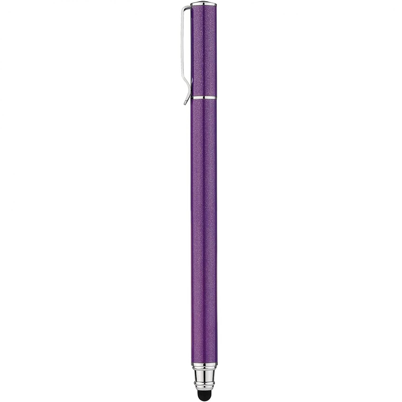 Purple Stylus Touch Screen Pen Fiber Tip Aluminum Lightweight Compatible with Motorola Moto G Power (2022) - Moto G Pure - Moto G Stylus - Moto G Stylus (2021) - Moto G Stylus (2022)