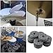 JJHXSM 10pcs Frame Drum Cymbal Felt Pad 40mm Cymbal Felt Washer Set Replacement Parts Accessories Gray