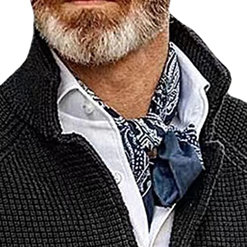 Men's Long Sleeve Thickening Cardigan Winter Warm Casual Knit Jacket Shawl Collar Buttons Cardigan Sweaters3