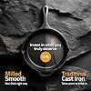 Utopia Kitchen Cast Iron Skillets 12 Inch, Chef's Pan, Pre-Seasoned Frying Pan, Stovetop, Oven, Campfire and Grill Large Skillet, Even Heat Distribution Multipurpose Cast Iron Pan - Black #4