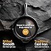 Utopia Kitchen Cast Iron Skillets 12 Inch, Chef's Pan, Pre-Seasoned Frying Pan, Stovetop, Oven, Campfire and Grill Large Skillet, Even Heat Distribution Multipurpose Cast Iron Pan - Black
