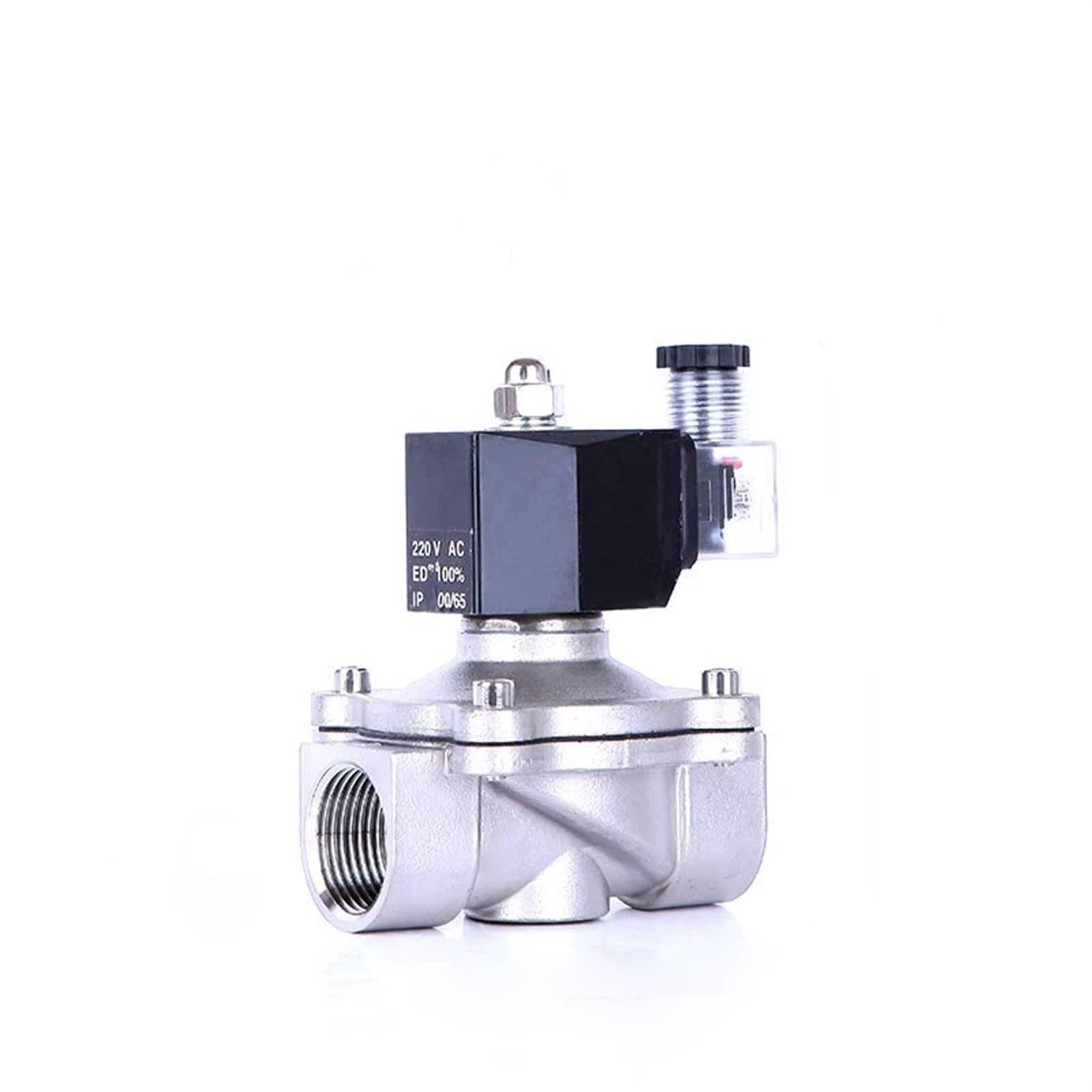 Électrovanne Viton 1 pouce en inox étanche IP65 pour contrôle de fluides chauds