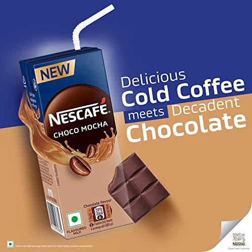 Image of Nescafe Ready to Drink Choco Mocha Cold Coffee, 180 ml (Pack of 2)