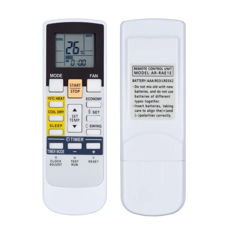 WKOLF New AR-RAE1E Air Conditioner Remote Control Replace suit for Fujitsu AC Air Conditioner AR-RAH1E AR-RAH2E AR-RAE1E AR-RY12 AR-RY3 AR-RY5 AR-RY13 RY4 RY11 ASTA18LCC ASTA24LFC AR-RAD1E AR-RAC1C