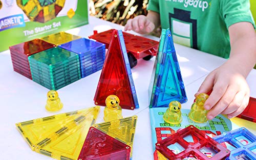 Shapemags 48 Pcs Magnet Building Tiles Magnetic Blocks - Magnetic Toys Triangle Accessories Set, Award Winning Stem Educational 3D Construction Blocks Set, Magnetic Tiles Building Set For Kids #TOP5