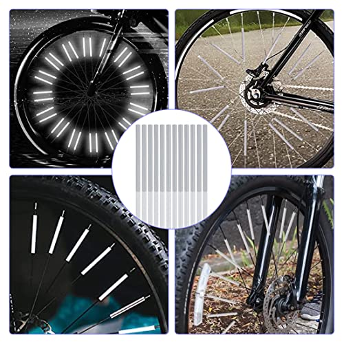 FUKPO 36 Pièces Réflecteurs de Rayons, Reflecteur Velo Composés de Matière Réfléchissante, 3M Reflecteur Roue Velo Catadioptres pour Vélos Visibilité à 360° - Image 8