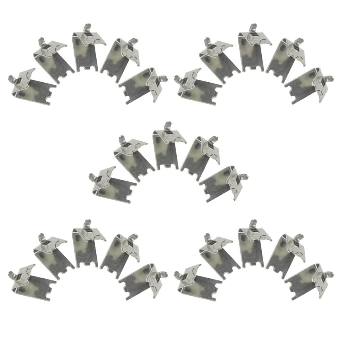 KeuLen Clips for Estante de refrigerador en Forma Z Acero Inoxidable, Soportes for congelador for estanterías Metal y Madera, Uso doméstico Cocina, 25 uds