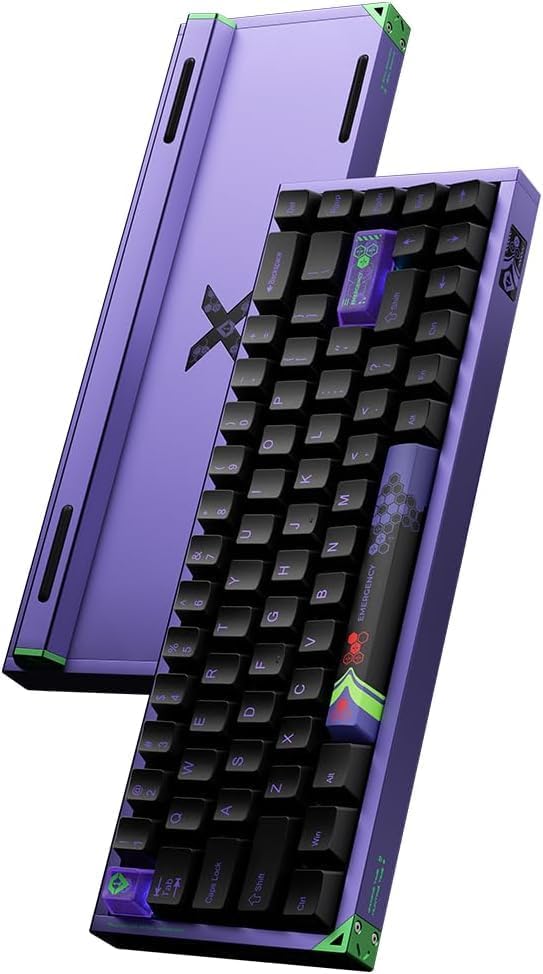 Defender 68 Rapid Tenkeyless Wired Gaming Keyboard with Magnetic Switch,RGB HotSwapple,Aluminium Base,65% Layout 68 Keys,8K Polling, Per-Key Custom PC Gaming Keyboard(Purple)