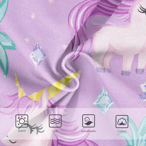 Wusikd Cute Unicorns Girls' Underwear Cotton Pineapples Diamonds Girls Briefs Soft Toddler Underwear 2T3