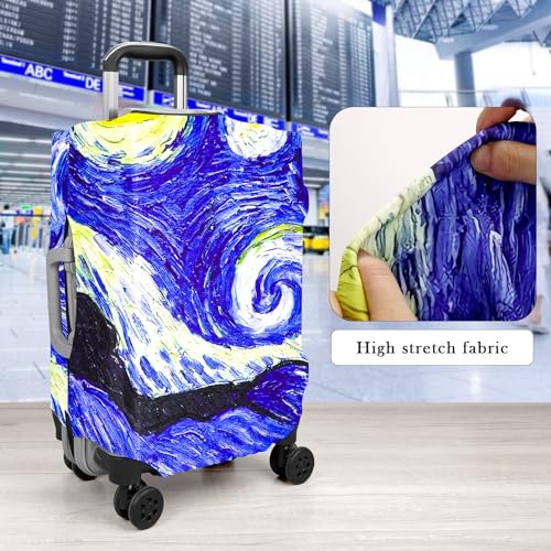 Travel Luggage Cover Protector, Washable Elastic Suitcase Cover, Luggage Protective Cover for 26-28 Inch Luggage (Abstract Painting, L)4