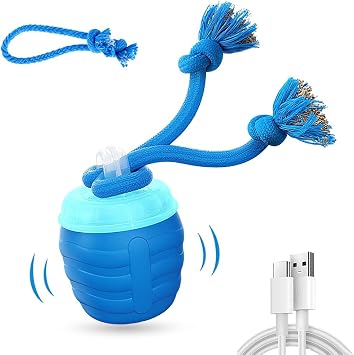Interactive Dog Toys, 2025 New Motion Activated Cat Balls with 360 Smart Automatic Rolling Moving for Bored Pet Cats Dogs (Blue)