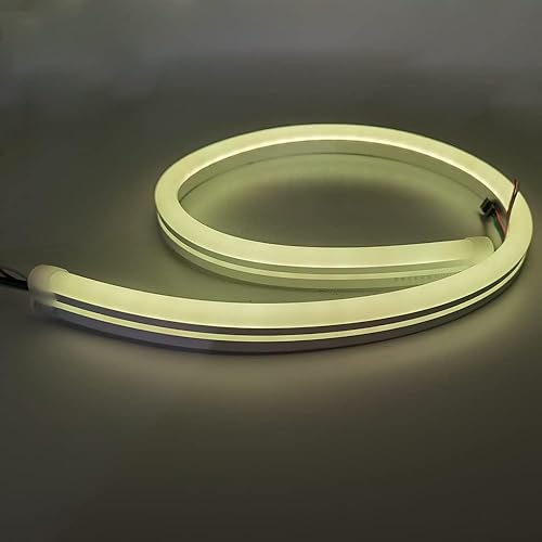 Miniatura 6 de Tira de luz LED neón flexible, tira de luz de neón verde de 16.4 pies, tira LED de neón flexible impermeable de 12 V, cuerda de luz LED de neón de