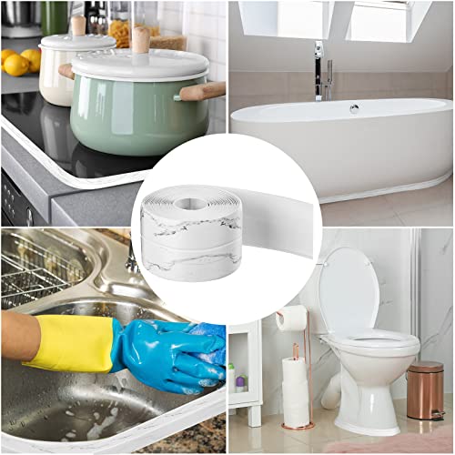 10 Rolls Caulk Tape 126 X 1.5 Inch Self Adhesive Caulk Strip Waterproof Pvc Caulk Strip Tape Marble Caulking Sealing Sealant Strip For Kitchen Sink Bathroom Toilet Bathtub Wall Edge Protector #TOP6