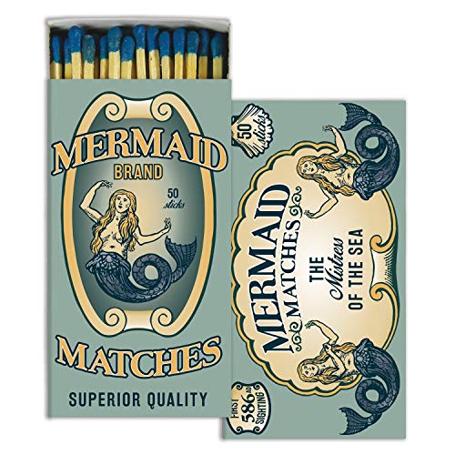 Homart Mermaid Brand Decorative Match Box with Wooden Matches