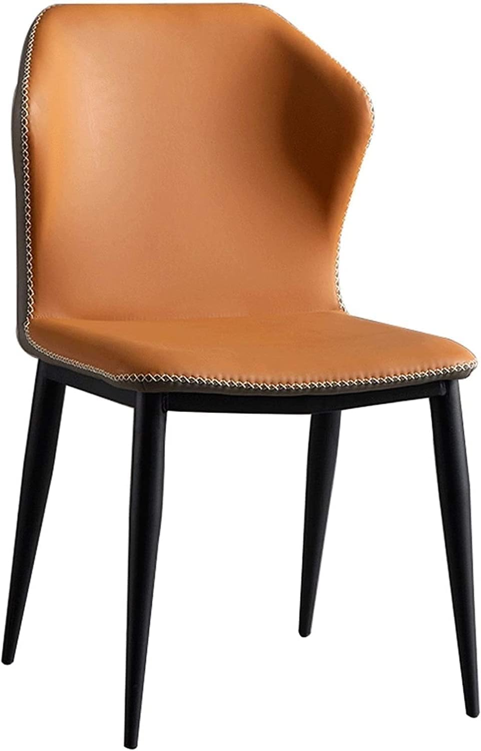 Chaises de salle à manger modernes en cuir et métal haut de gamme