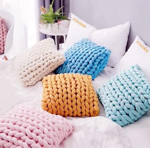 Chunky Yarn For Arm Knitting Blanket, 4.4Lbs Dark Grey Big Roving 3Cm Thick Velvet Bulky Chunky Braid Cotton Tube Yarn For Handmade Diy Throw Blanket Pet Bed,Machine Washable (70Oz) #TOP1