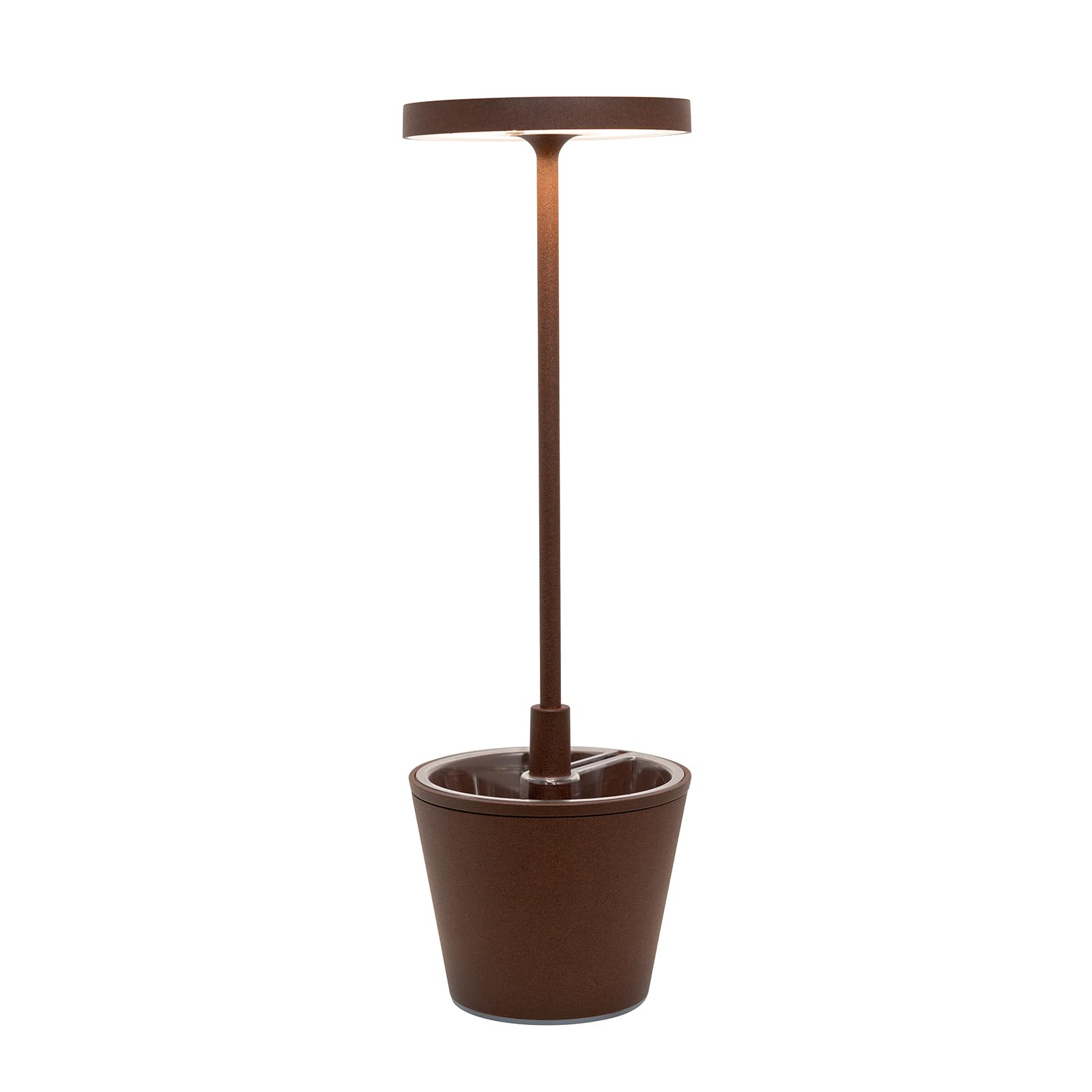 Zafferano Poldina Pro Lampada Da Tavolo LED Ricaricabile Touch - Colore Salvia, Altezza 38 Cm, Dimmerabile, Per Interni/Esterni