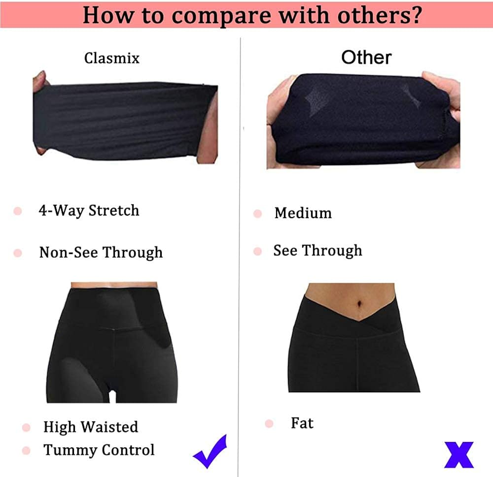 High Waisted Leggings for Women-Womens Black Seamless Workout Leggings Running Tummy Control Yoga Pants Reg&Plus Size : Clothing, Shoes & Jewelry