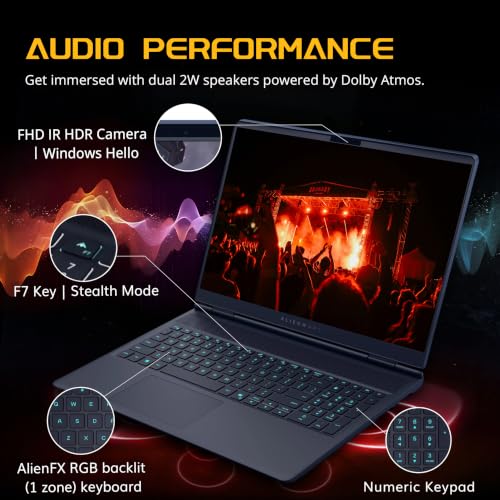 Image of Dell Alienware 16X Aurora 16 inch WQXGA 240Hz Gaming Laptop, Intel Ultra 9 275HX, GeForce RTX 5070, 32GB DDR5, 3TB Storage(2TB SSD+1TB Docking Station), Backlit Keyboard, Win 11, Interstellar Indigo