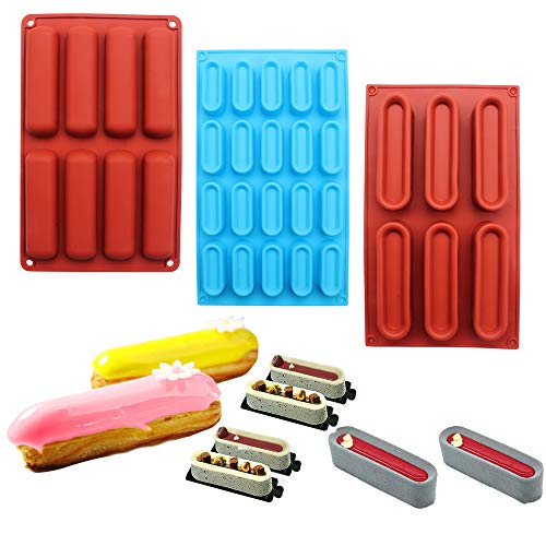 Molde de silicona para galletas de chocolate, rectangular, mousse desierto, galletas, panes, herramientas de bricolaje