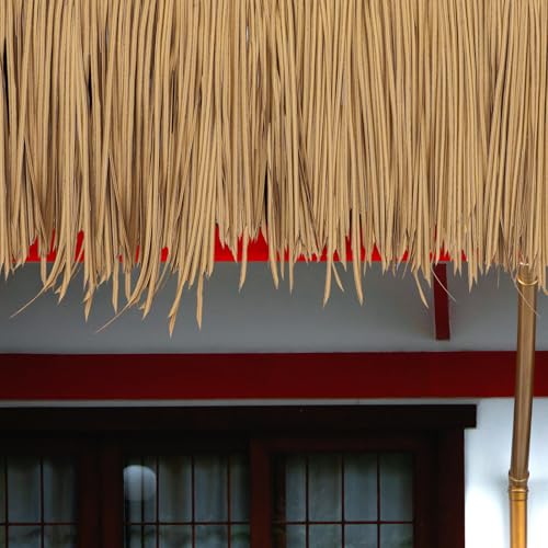 Techo de paja artificial para jardín COLLBATH panel marrón decorativo exterior 5