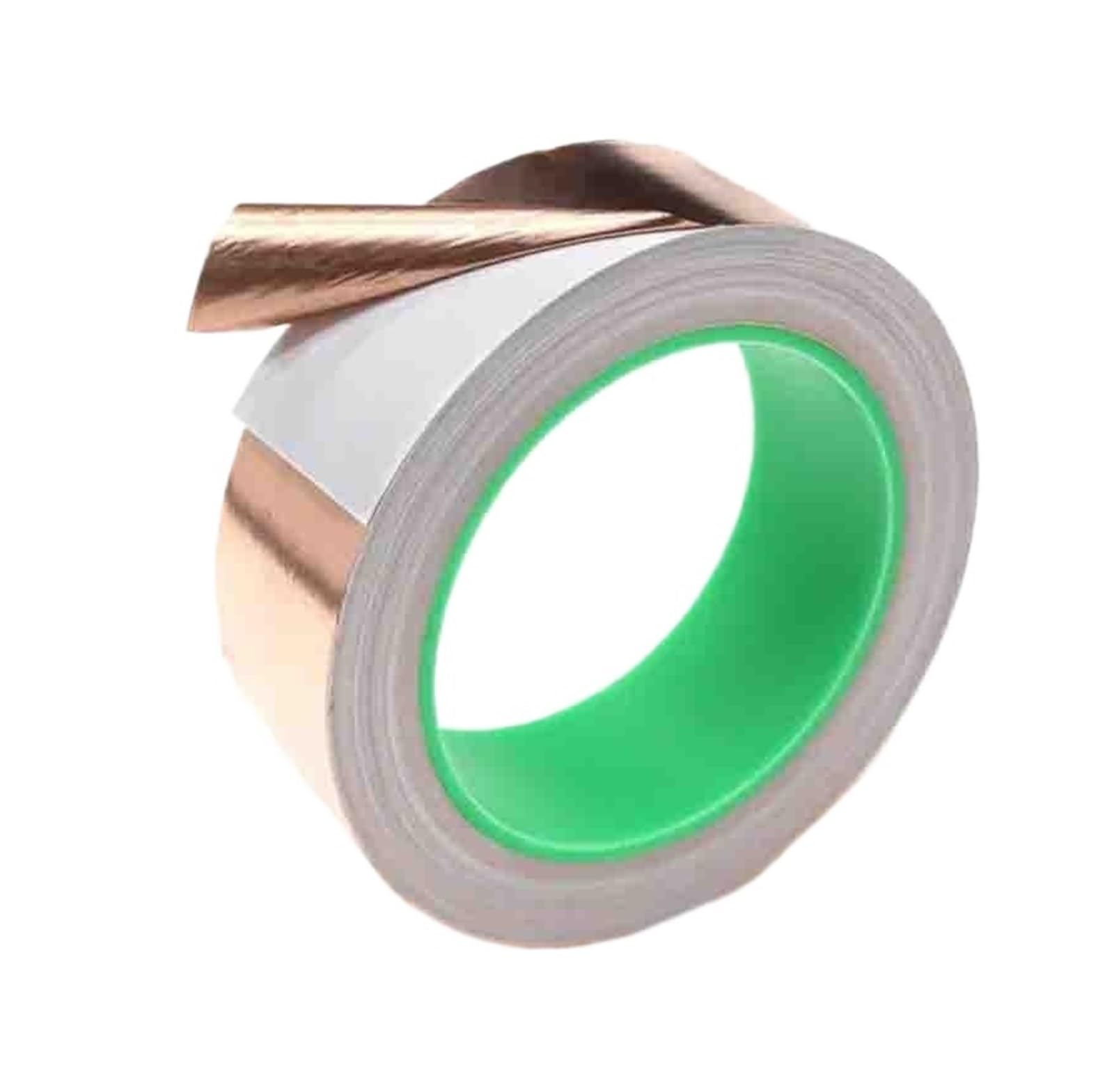 Nastro adesivo conduttivo in lamina di rame, lunghezza 20 metri, larghezza 5-60 mm, schermatura EMI su un solo/doppio lato for manutenzione elettrica ed elettronica(Conductive on boths,20M_45 MM)